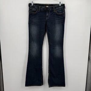 Silver Jeans Womens 33 Blue Bootcut Tuesday Long inseam 35 Western